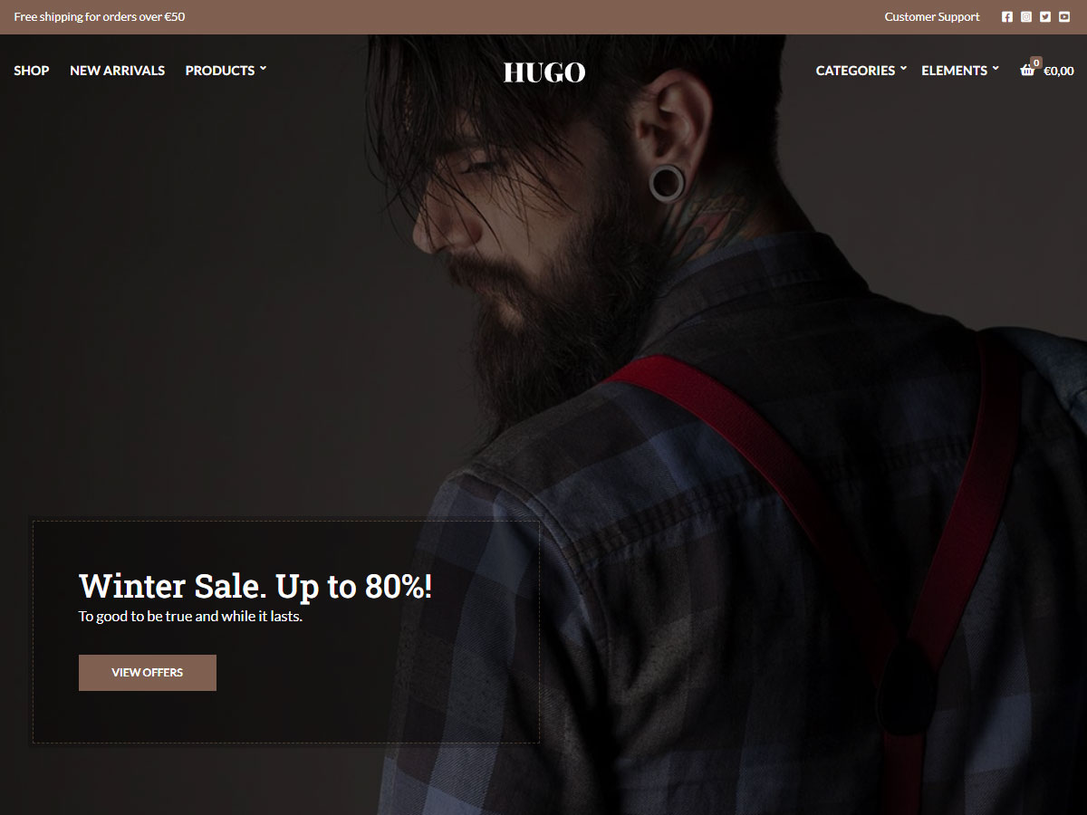 Hugo GPL WordPress Theme